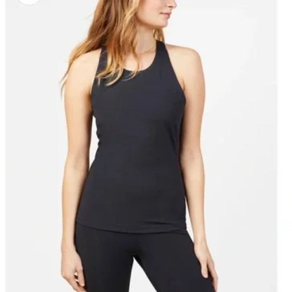 Outerknown OK Active Tank Black UPF 50+ Shelf Bra - Picture 4 of 5